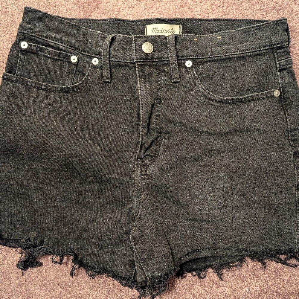 Madewell Black High Rise Denim Shorts Size 29